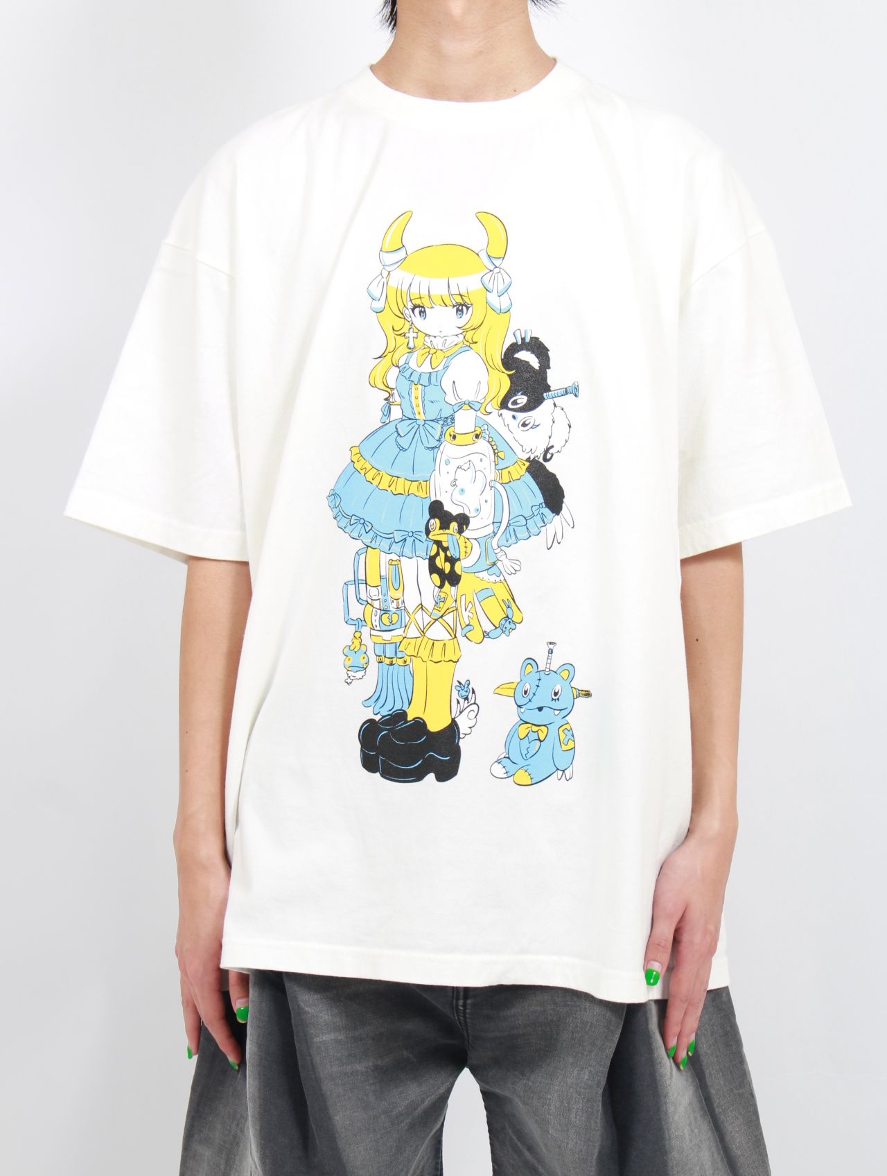 KIDILL - 【25SS】ロリータ ガール Tシャツ ハード ウォッシュ アート