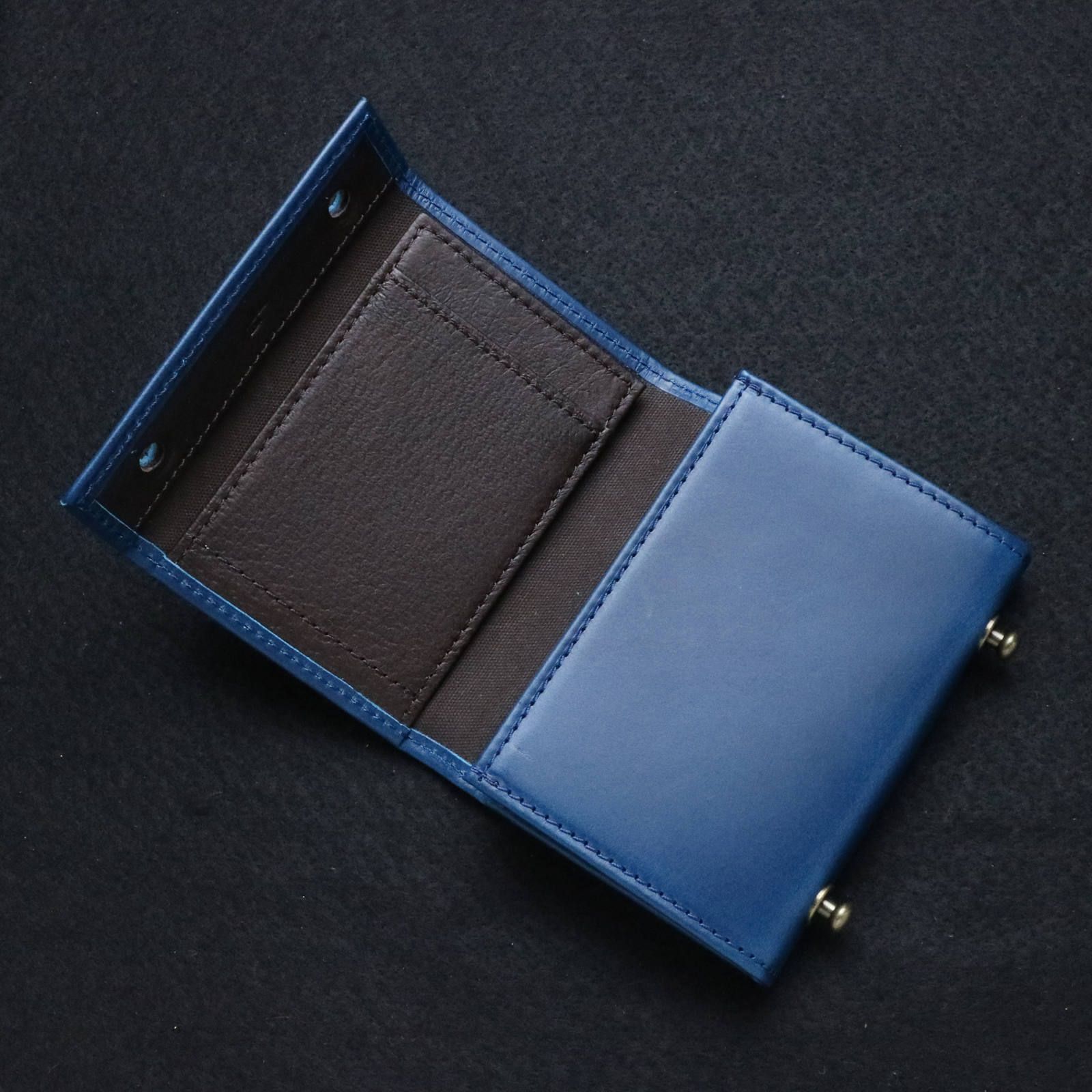 m+ - 【送料無料対象外】「millefoglie II P25」ミニ財布 ブルー