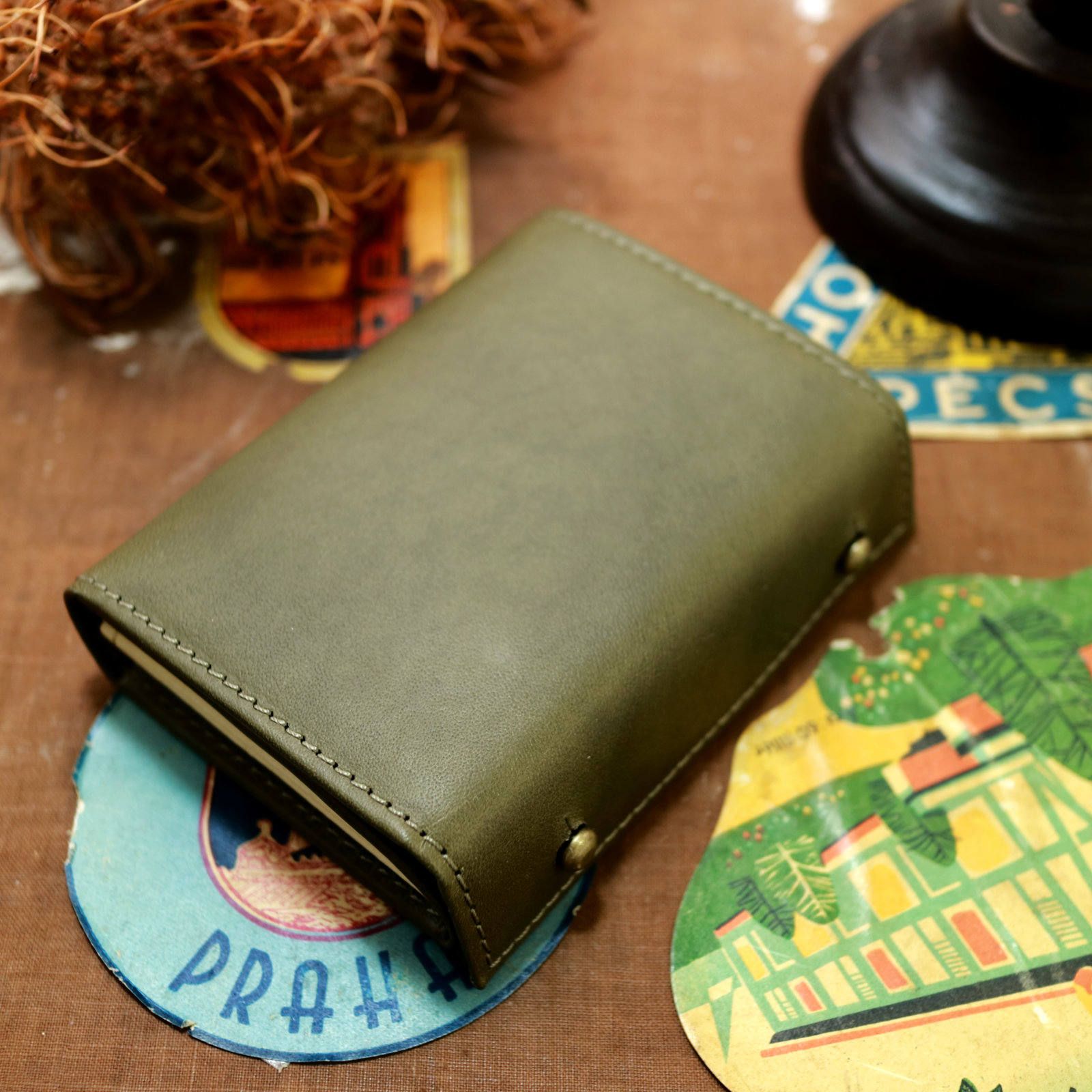 m+ - 【送料無料対象外】「millefoglie II P25」ミニ財布 コニャック