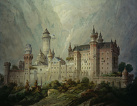 ノイシュヴァンシュタイン城 の美術・絵画素材