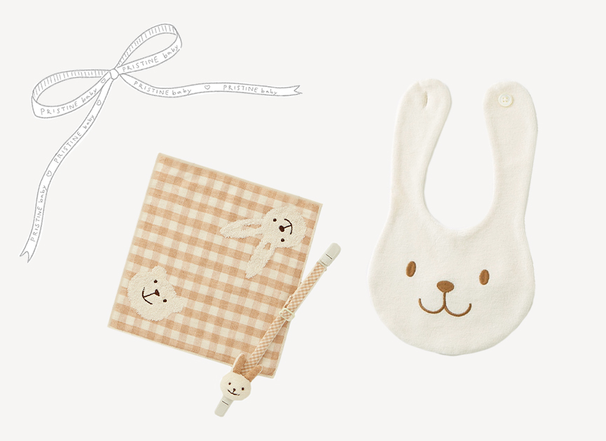 うさぎさんスタイセット / オーガニックコットン – PRISTINE