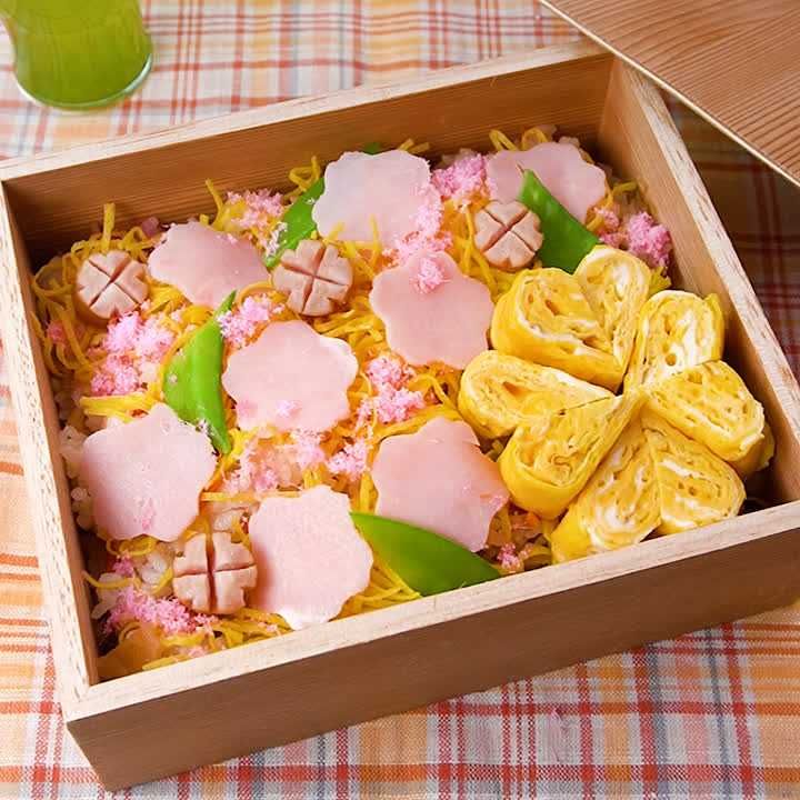 お花見にぴったり♪ 桜咲く！春色弁当のレシピ動画・作り方 | デ