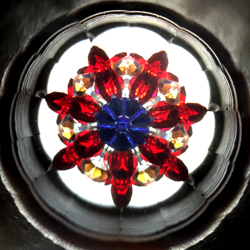 シルバー万華鏡:カレイド]レッドヘキサゴン・カレイドスコープ・リング