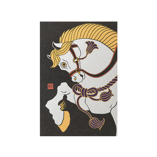 ハガキ/ポストカード｜紙シリーズ｜ポストカード 白馬柄(80014006