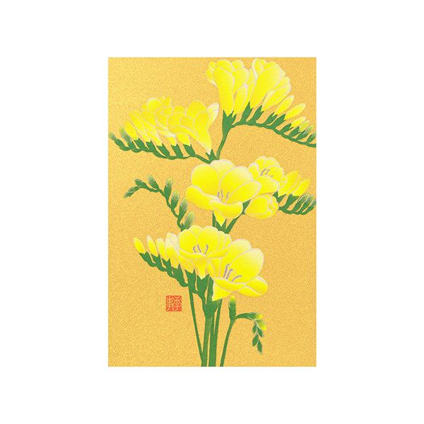 ハガキ/ポストカード｜紙シリーズ｜ポストカード フリージア柄