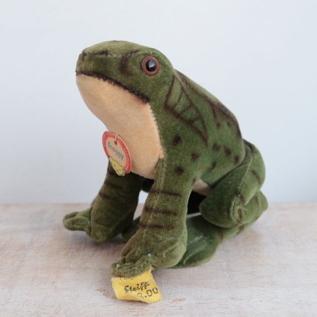 アンティーク シュタイフ カエル Steiff Froggy 8cm