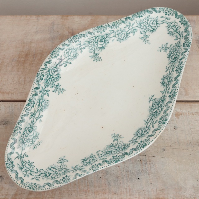 アンティーク ラヴィエ オーバル皿 ARGENTON フランス サンタマン製 ST