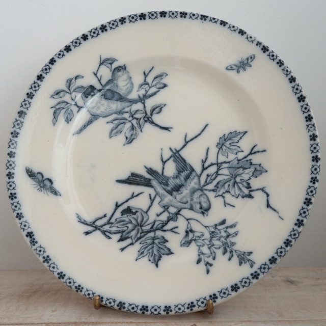 アンティークプレート 皿 CHANTEURS ベルギー ボッホ製 Boch Freres