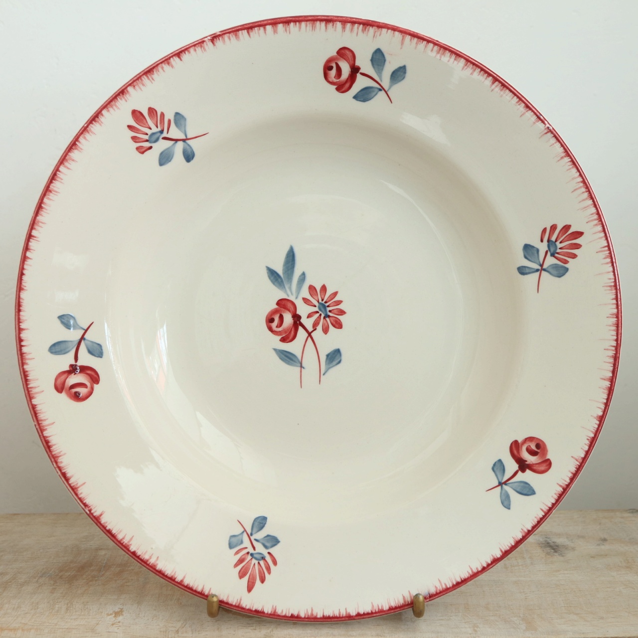 アンティーク プレート LINE 深皿 フランス サルグミンヌ製 Digoin