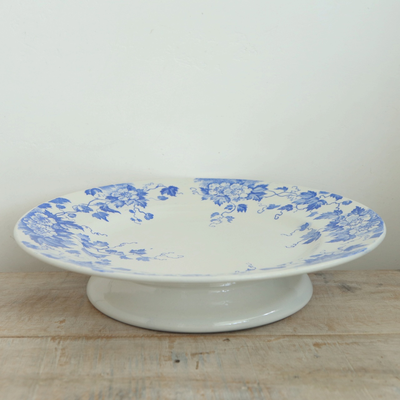 アンティーク コンポティエ 脚付き皿 野イチゴ MARION フランス