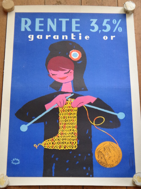 ルフォール・オプノ ヴィンテージポスター Lefor Openo RENTE 3.5%