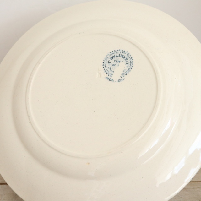 アンティーク プレート 小鳥とワイルドローズ アンティーク皿 MONTIGNY