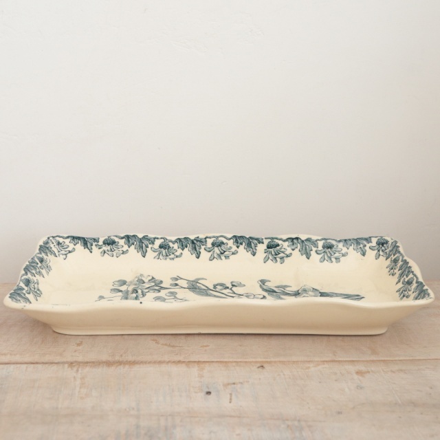 アンティーク プレート 長角皿 フランス サンタマン製 SAINT AMAND HAMAGE