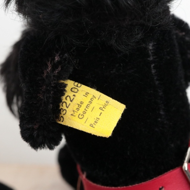 アンティーク シュタイフ プードル ブラック Steiff Snobby 22cm