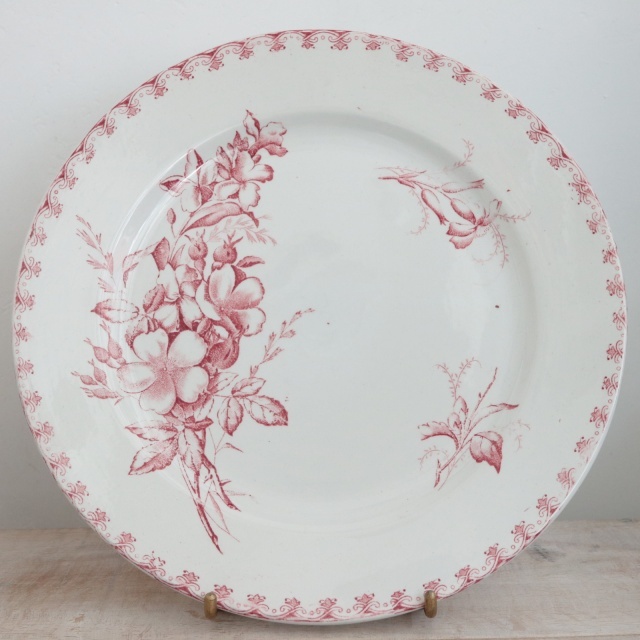 アンティークプレート 皿 VEGA フランス サルグミンヌ製 U&C SARREGUEMINES