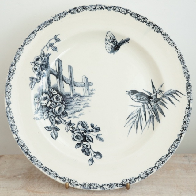 アンティーク プレート 皿 フランス製 エミールブルジョワ E.BOURGEOIS