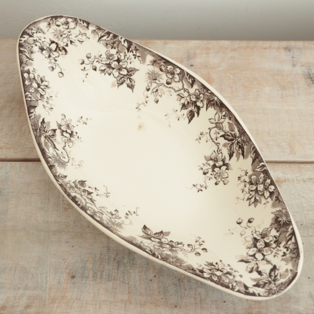 アンティーク ラヴィエ アルファン オーバル皿 フランス サルグミンヌ