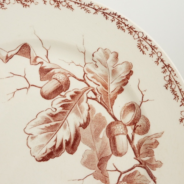 アンティーク プレート 小鳥 デザート皿 SYLVA フランス クレイユ