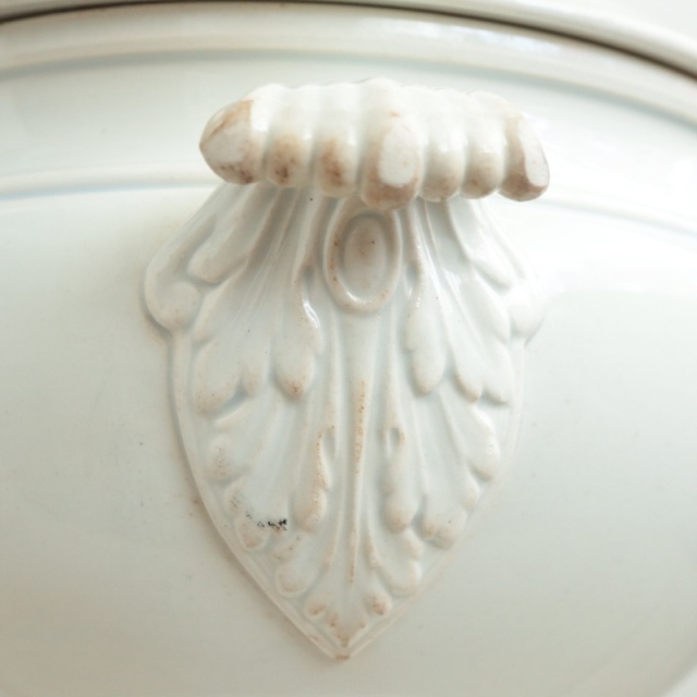 アンティーク スーピエール 白 フランス クレイユモントロー製 Creil