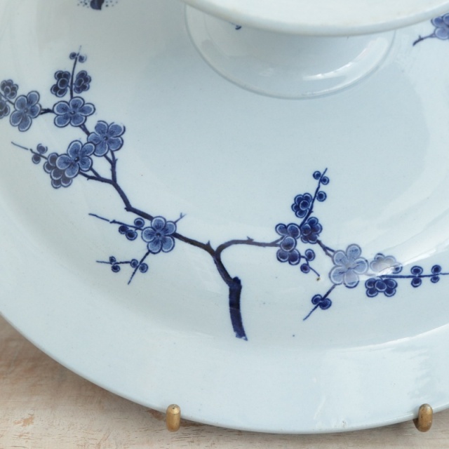 アンティーク コンポティエ ジャポン 脚付き皿 JAPON フランス