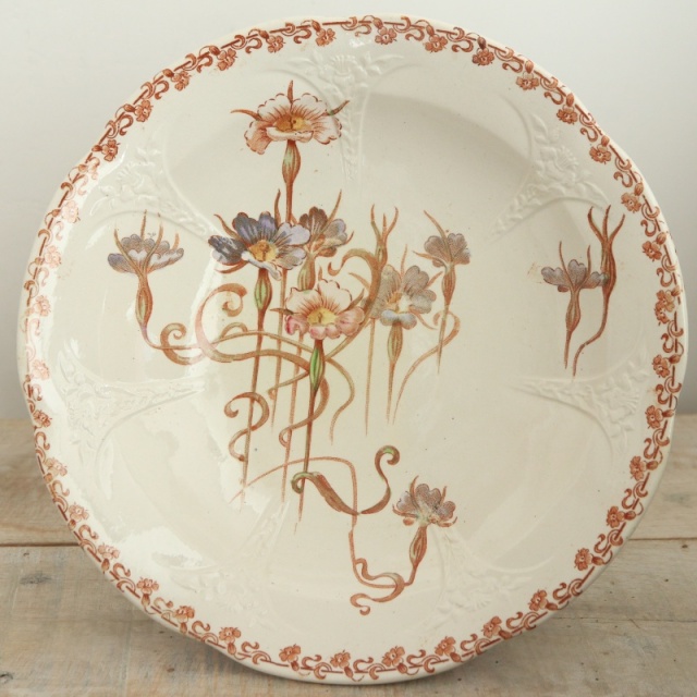 アンティーク コンポティエ NIELLES フランス ロンウィー製 LONGWY