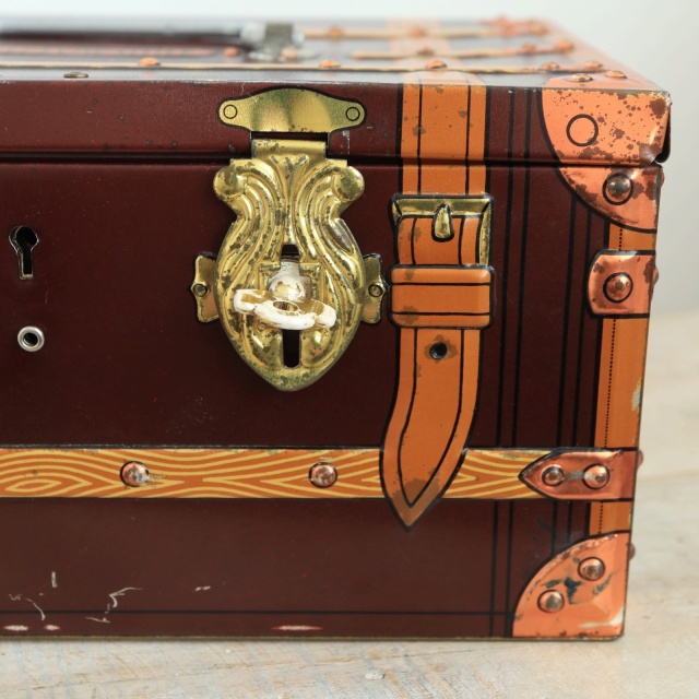 LU ビスケット ビンテージ トランク 缶 LEFEVRE-UTILE