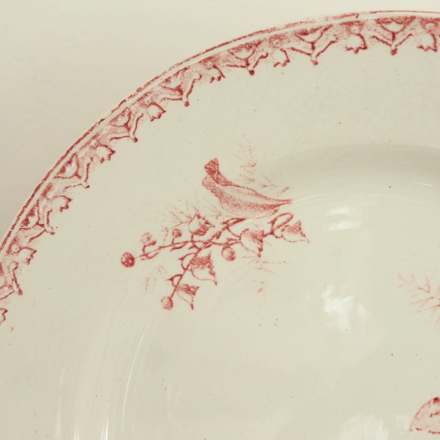 アンティーク プレート スズラン 皿 MUGUET フランス サンタマン製 ST