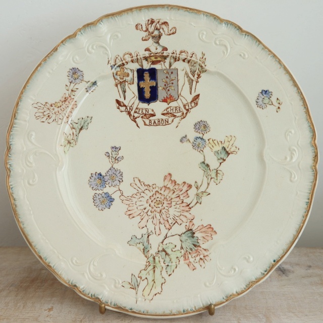 アンティーク プレート 絵皿 ルイ15世 Louis XV フランス ロンウィー製