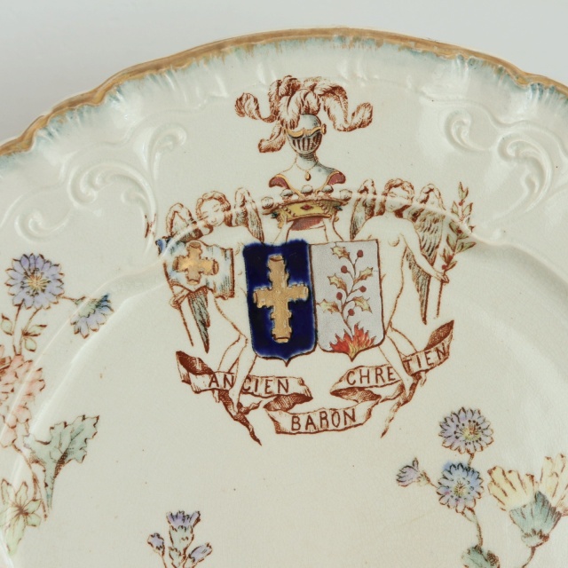 アンティーク プレート 絵皿 ルイ15世 Louis XV フランス ロンウィー製