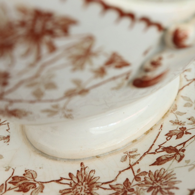 アンティーク ソーシエール MIGNARDISE フランス クレイユモントロー製