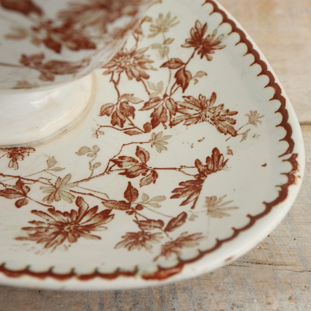 アンティーク ソーシエール MIGNARDISE フランス クレイユモントロー製