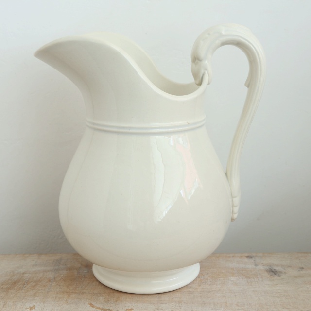 アンティーク ピシェ フランス サルグミンヌ製 OPAQUE DE SARREGUEMINES