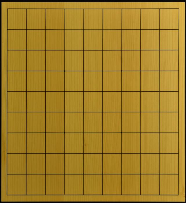 卓上将棋盤 本榧(日本産)柾目三枚接合 t6504