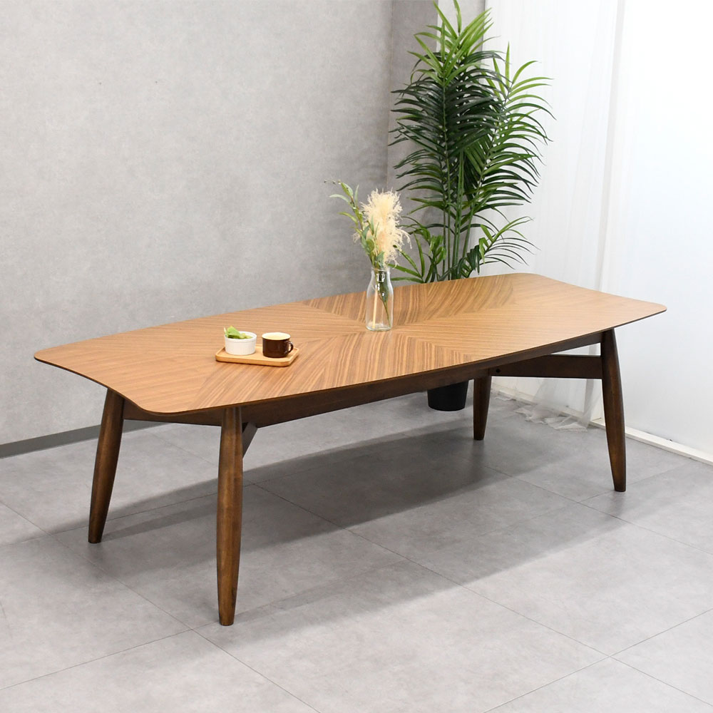 新品アウトレット】ウォールナット材ダイニングテーブル240cm幅