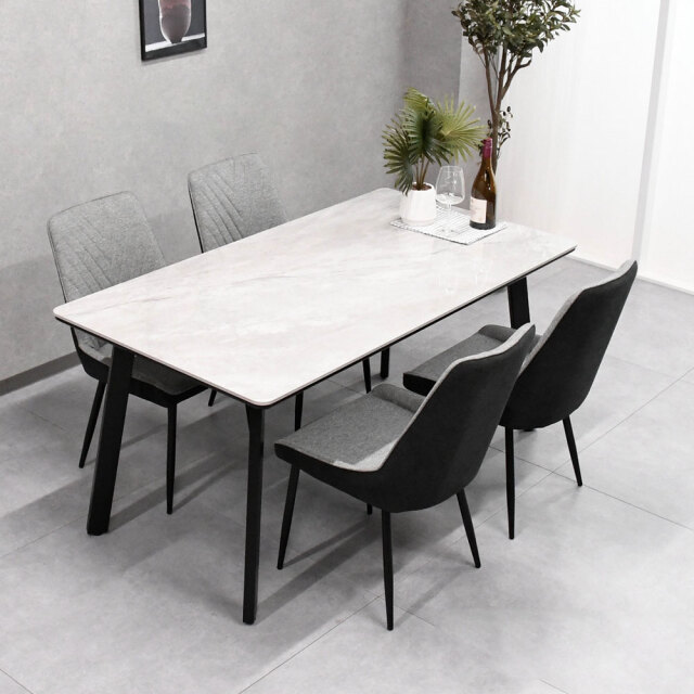 セラミック ダイニングセット 4人掛け 5点セット ダイニングテーブル