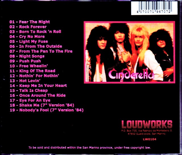 Cinderella シンデレラ/Unreleased Demos Tapes 1983-1985