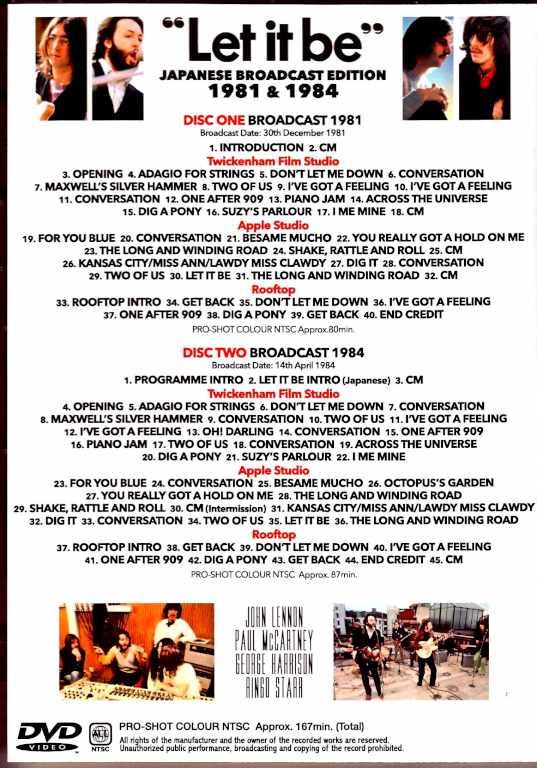 Beatles ビートルズ/レット・イット・ビー 特別版2種 Let it Be 1981
