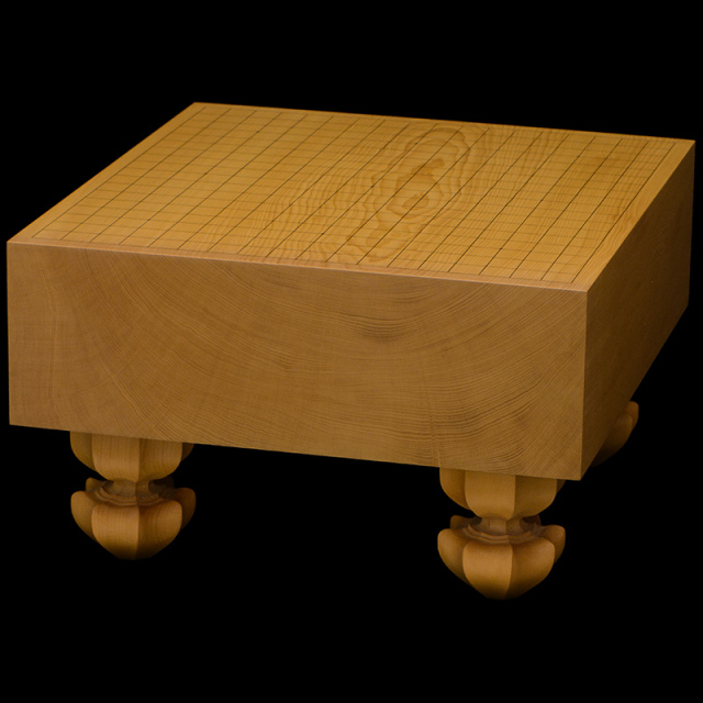 本榧足付碁盤 5寸3分（天地柾） ga50048 | 前川榧碁盤店