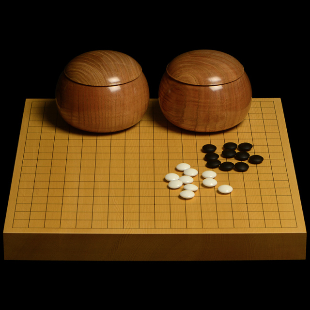 本榧1.5寸卓上碁盤セット（ハギ盤・特上） | 前川榧碁盤店