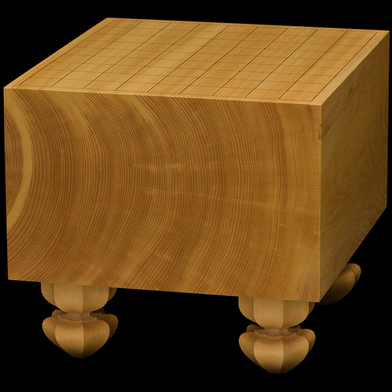 国産本榧足付将棋盤 6寸9分（天地柾） sa60036 | 前川榧碁盤店