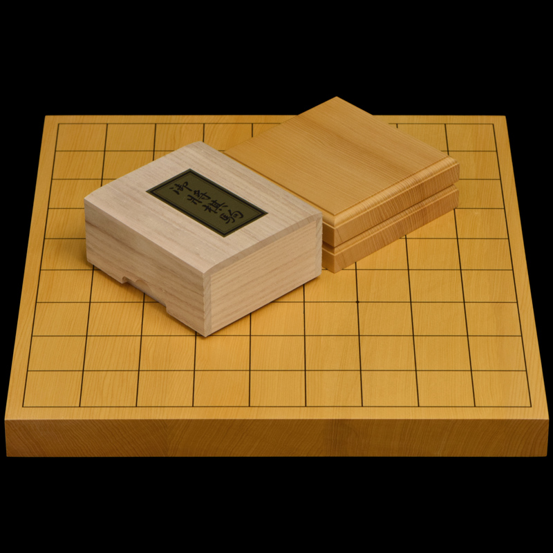 本榧1寸卓上将棋盤セット（ハギ盤・特上） | 前川榧碁盤店