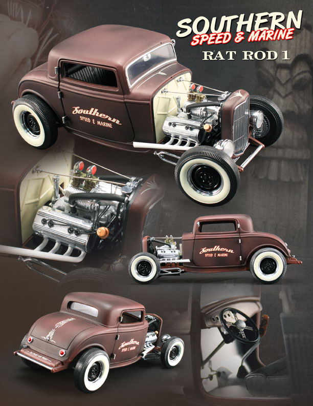 GMP 1:18 1932 FORD 3 WINDOW ARDUN SOUTHERN RAT ROD