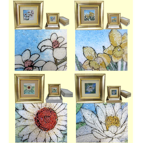 送料無料！！パワーストーンで描く ジェムアート（貴石画）・S