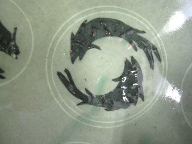 高麗青磁 象嵌魚文鉢 茶碗 李朝 陶磁器 韓国 朝鮮 茶道具