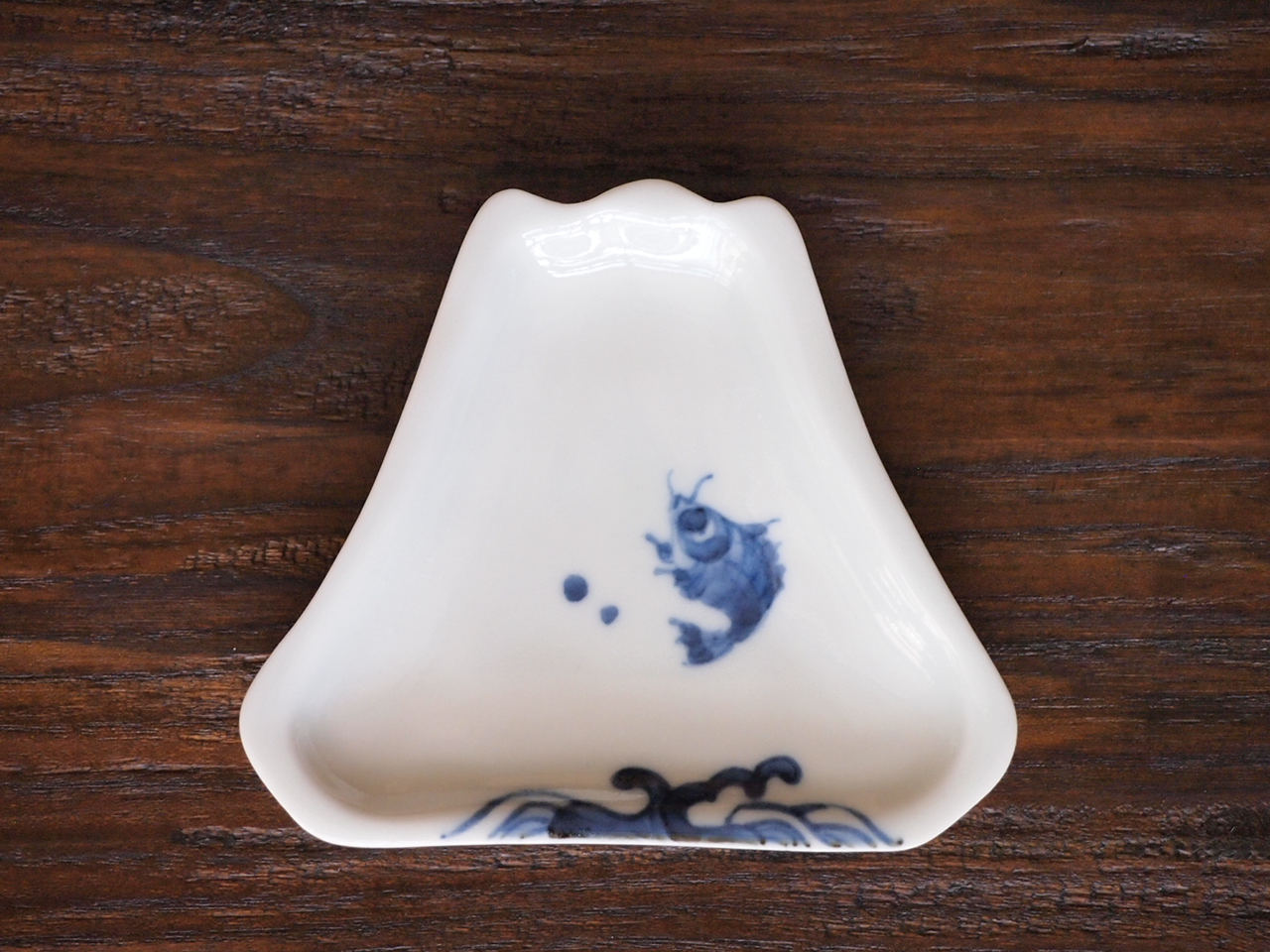 豆皿 富士山 染付波に鯛 /小皿 豆皿 吉祥紋古典絵変り/九谷焼 和陶房