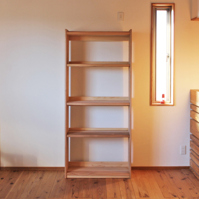 杉の本棚 大 オープンシェルフ 天然木製 無垢 書棚 オープンラック