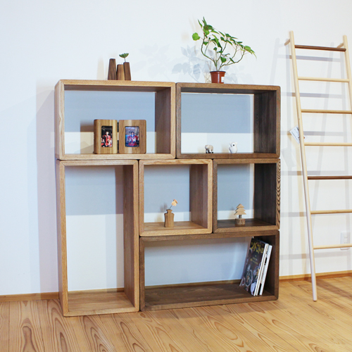 タモつみかさねラック 40×60cm 木製ラック 無垢 ボックス フリーラック