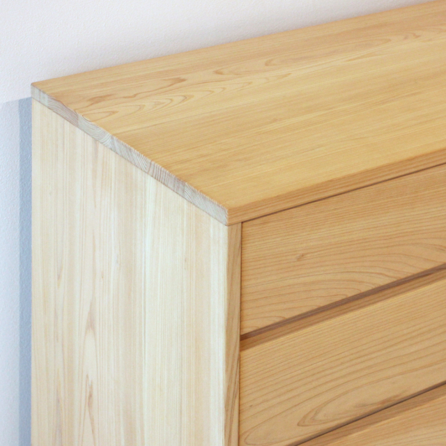 チェスト 4段 引出収納 ヒノキ 木製 無垢 タンス 箪笥