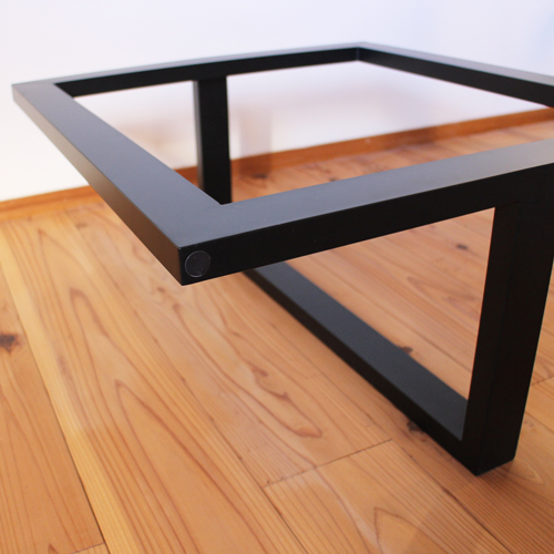 ウォールナットダイニングテーブル天板用兼用脚】無垢テーブル用スチール脚