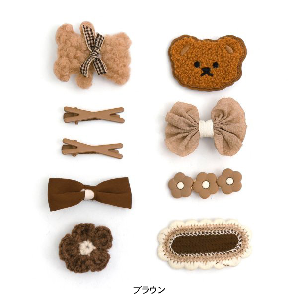 ヘアクリップ キッズ ベビー 子供 子ども ヘアアレンジ くま ベアー